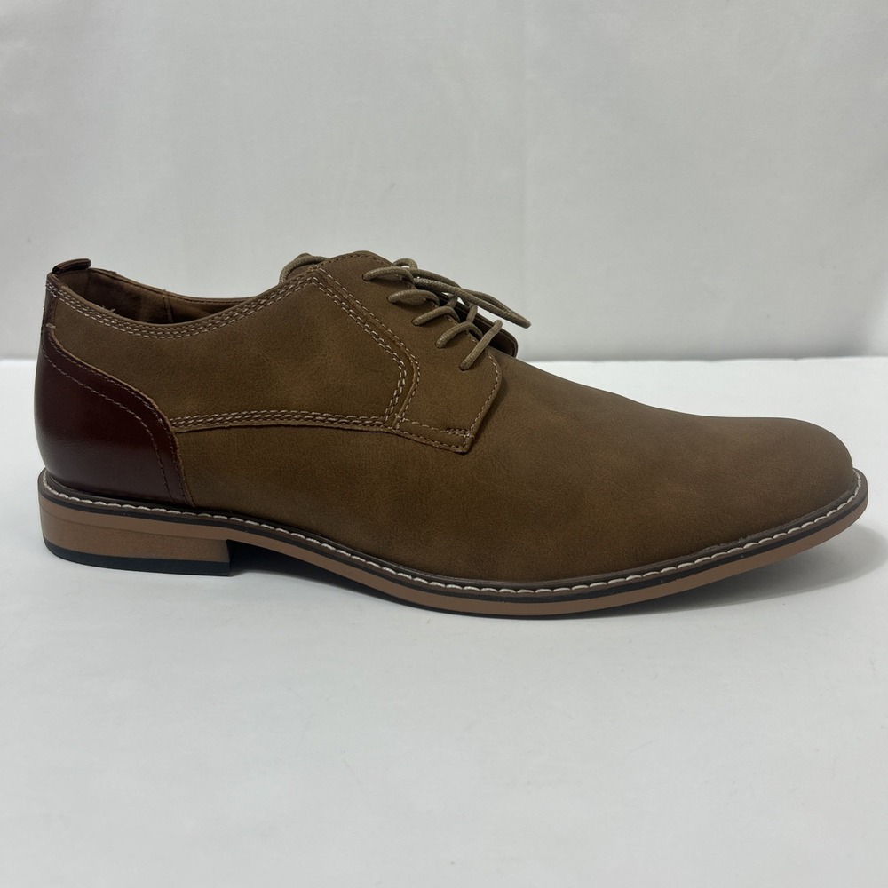Steve Madden Mens M-Allou Oxford Dress Shoe Size 13 Cognac Brown Ortholite